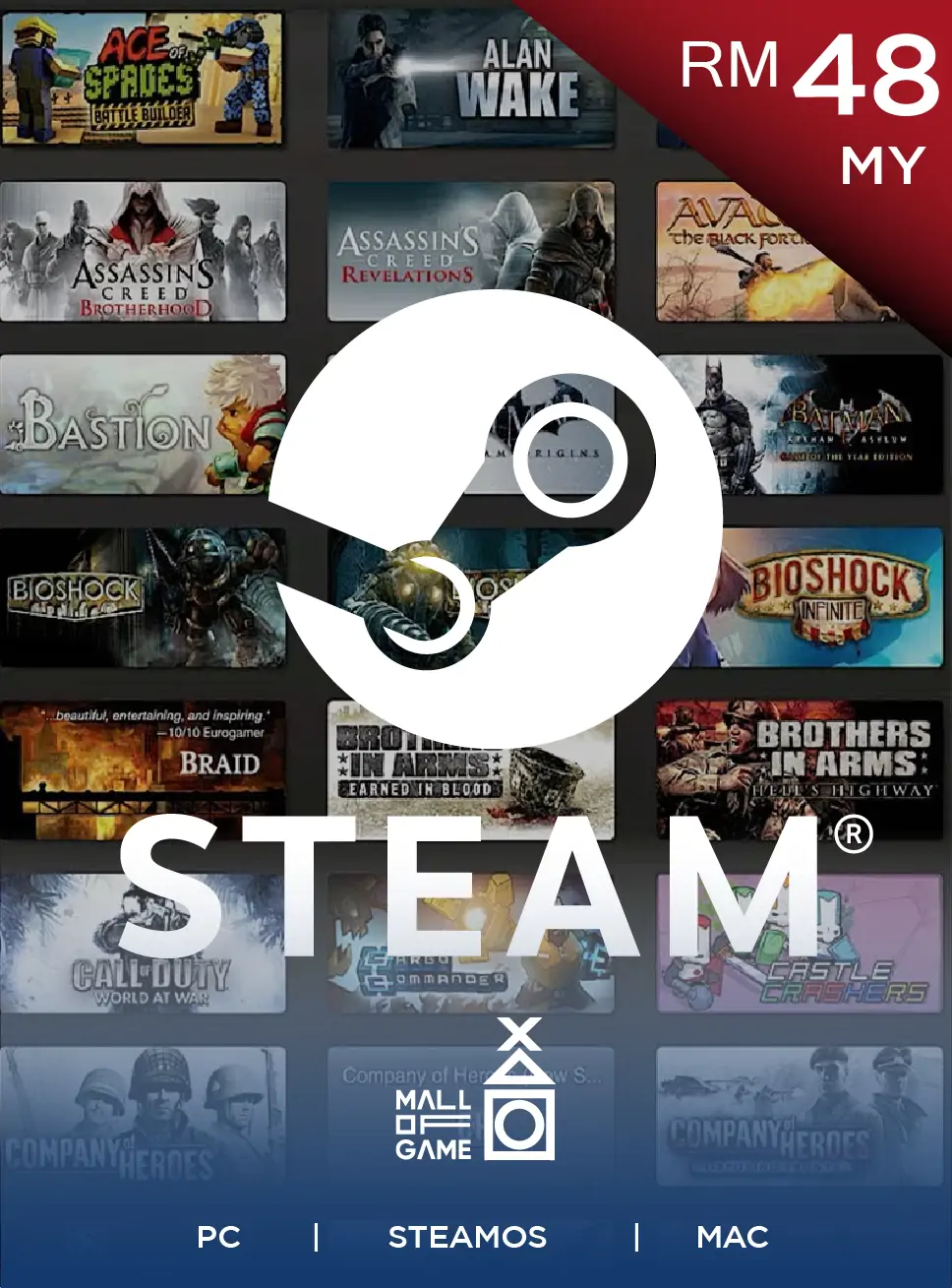 Steam Wallet Code RM48 (MY)