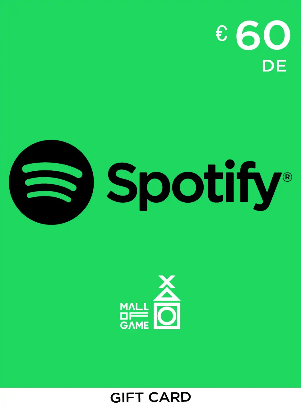 Spotify 60EUR Gift Card (DE)