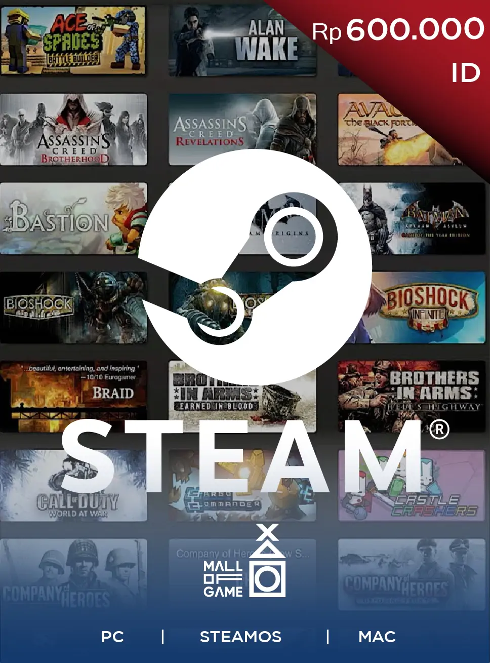 Steam Wallet Code IDR600,000 (ID)