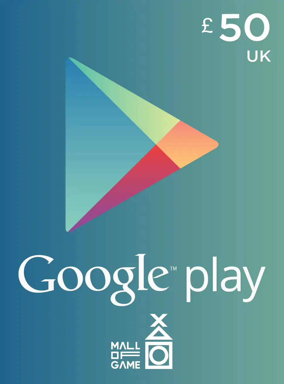 Google Play GBP50 Gift Card (UK)