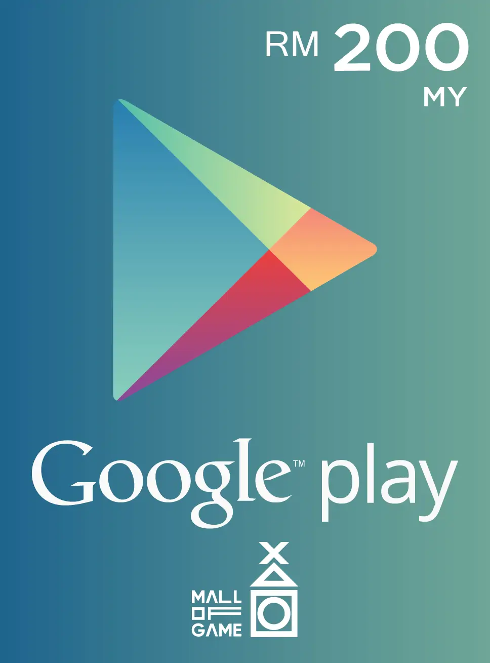 Google Play RM200 Gift Card (MY)